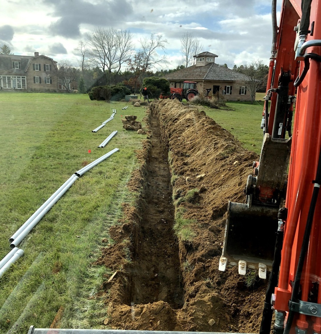 Buxton Maine CMP Electric Line Utility Install