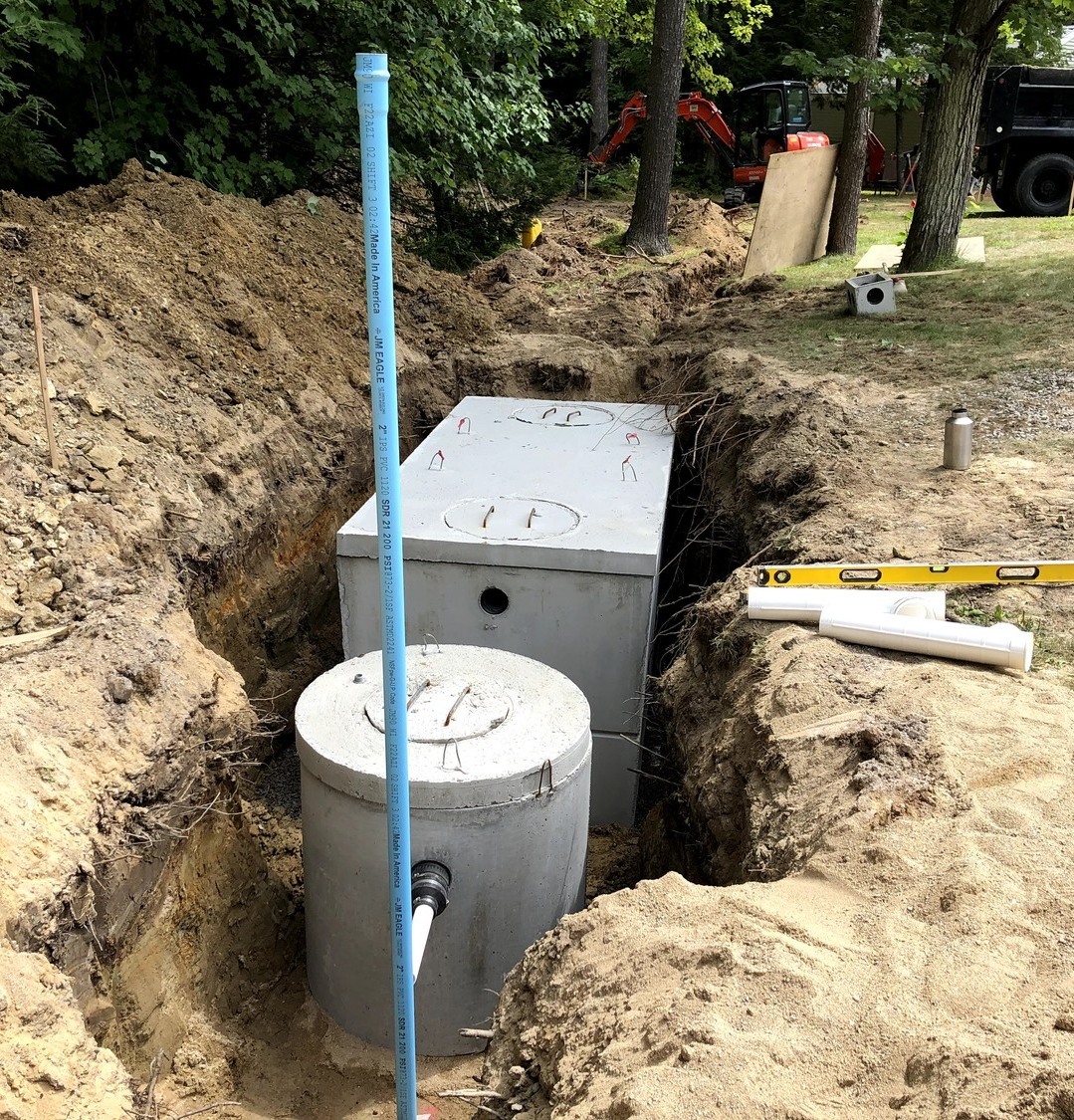 Scarborough Maine Septic System with Pump Station